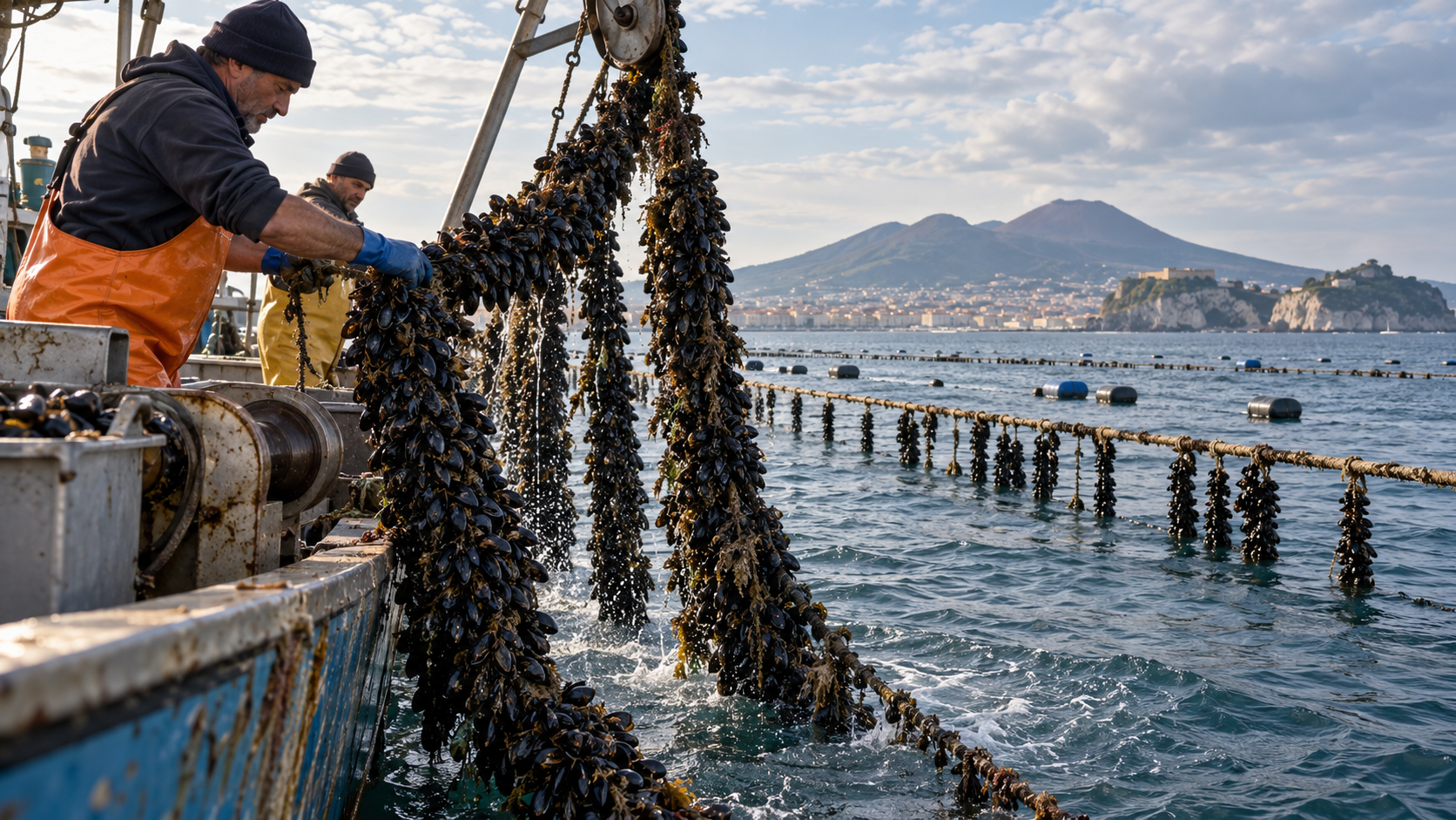 Cozze, disastro nei Campi Flegrei: il mare troppo caldo devasta gli allevamenti di Pozzuoli. Oltre il 90% colpito, produttori in ginocchio e futuro a rischio